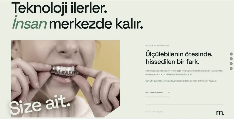 MİNE — Diş Kliniği Web Sitesi Tasarımı — 3