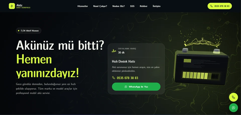 Aköz Akü Dünyası — laptop