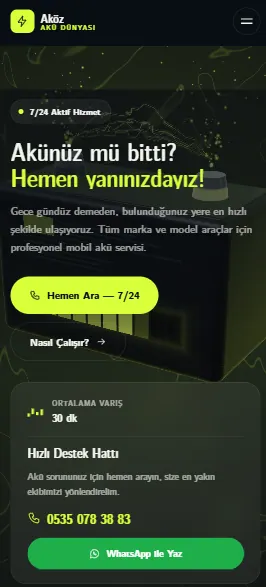 Aköz Akü Dünyası — phone